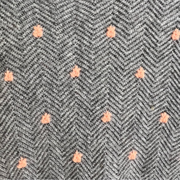 J. Crew Collection 100% Italian Cashmere Pointelle Dot Crewneck Sweater Gray S - Picture 4 of 10